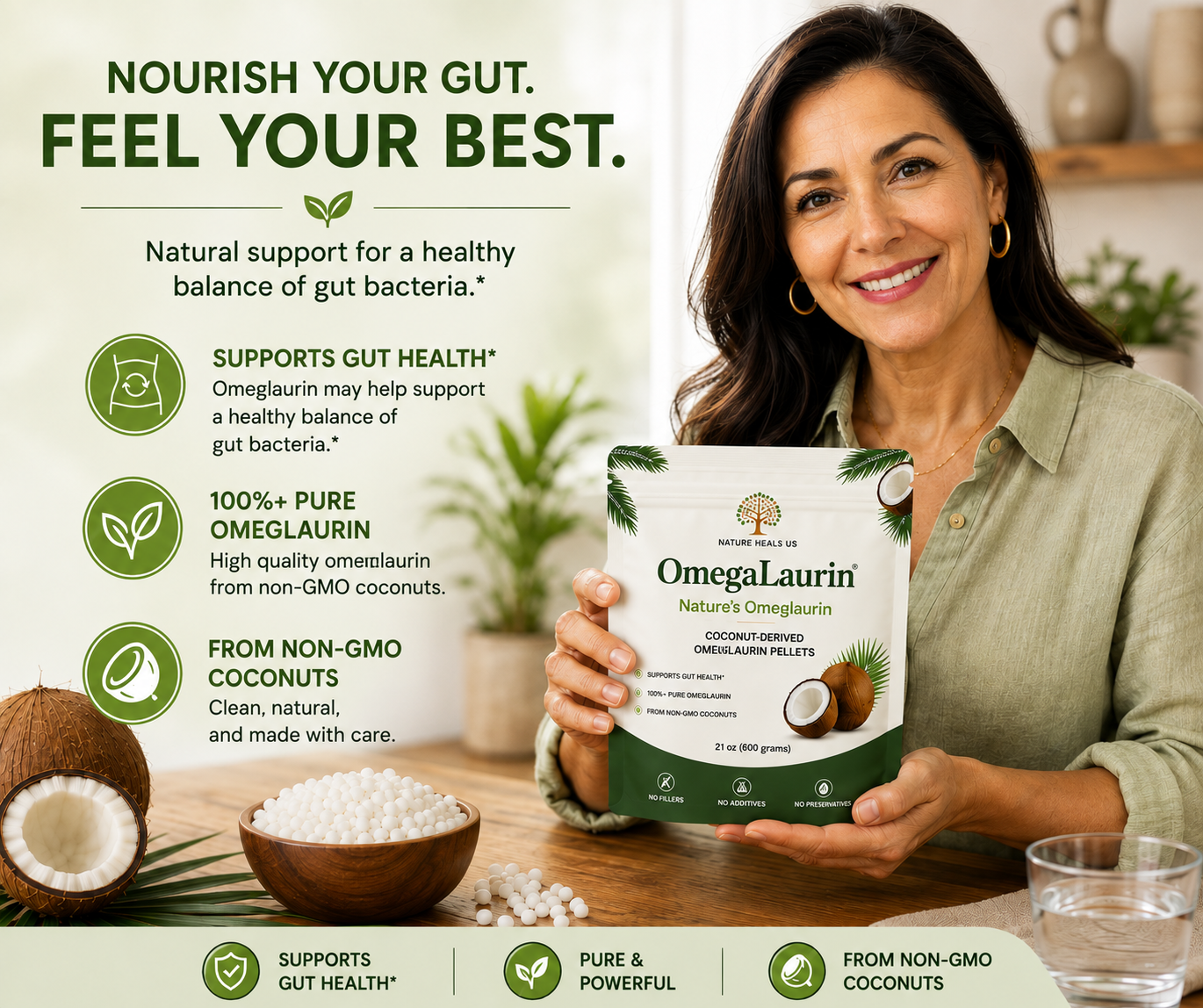 OmegaLaurin® Pure Monolaurin Pellets – 21 oz (600 g)